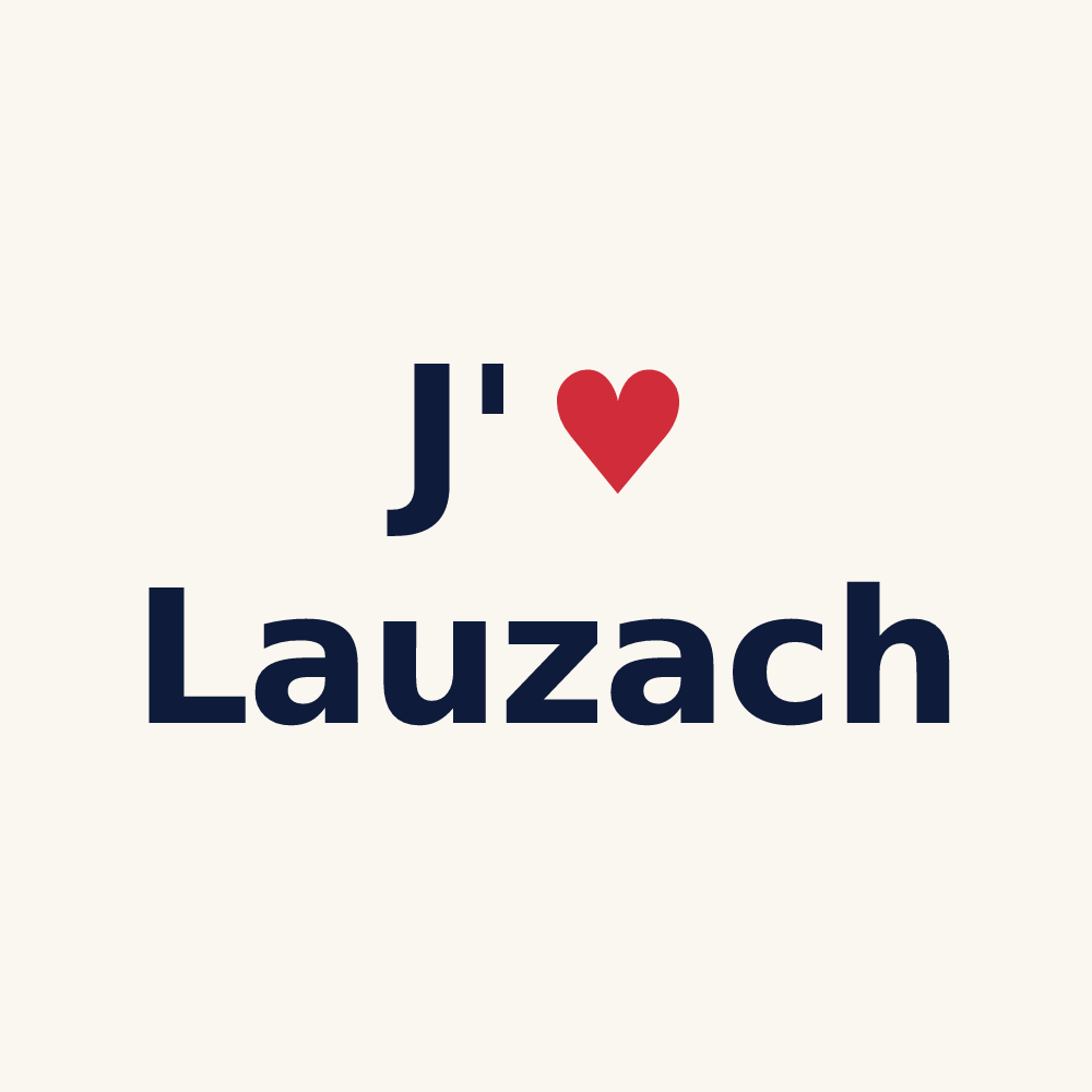 Tasse personnalisée Lauzach — design J'aime Lauzach