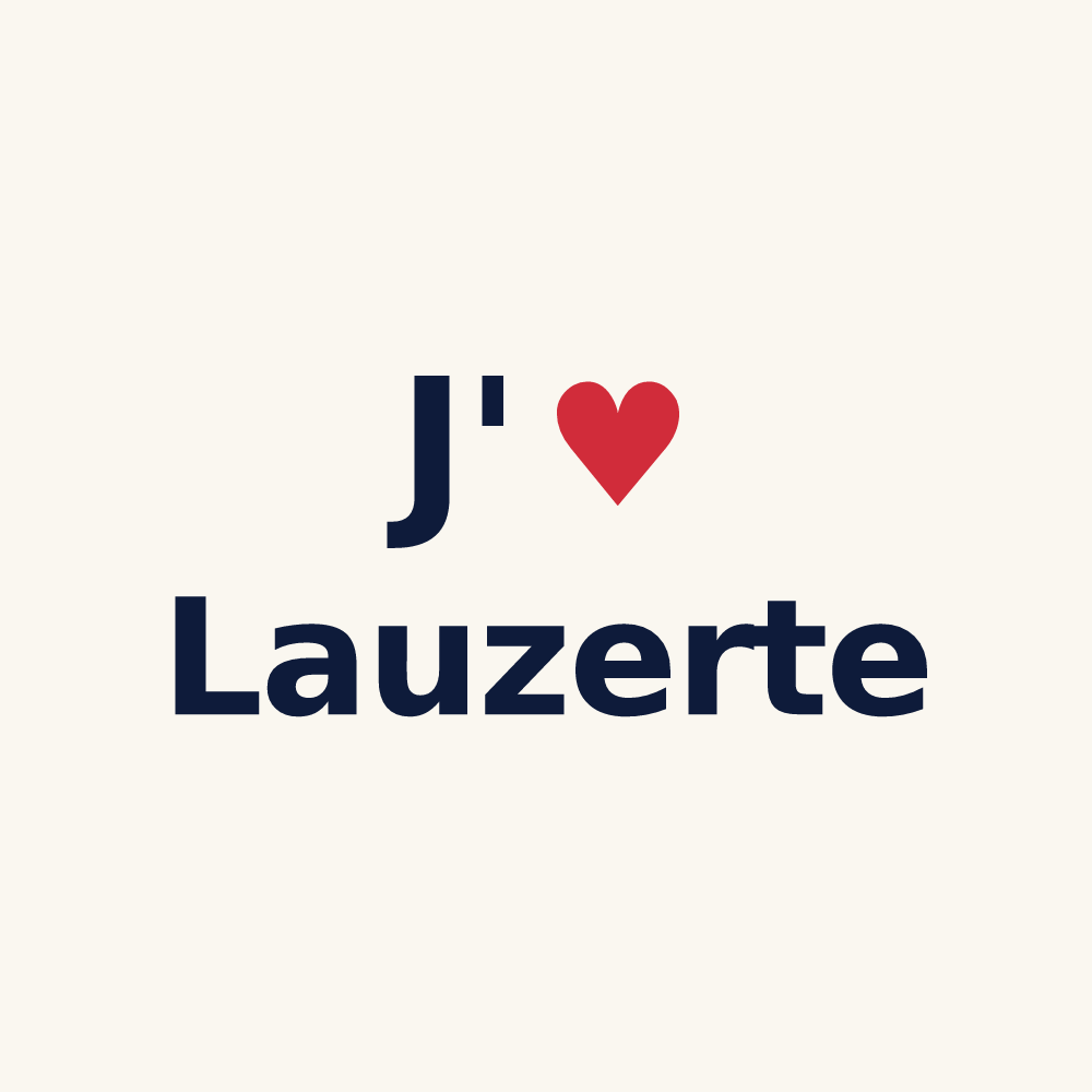 Tasse personnalisée Lauzerte — design J'aime Lauzerte