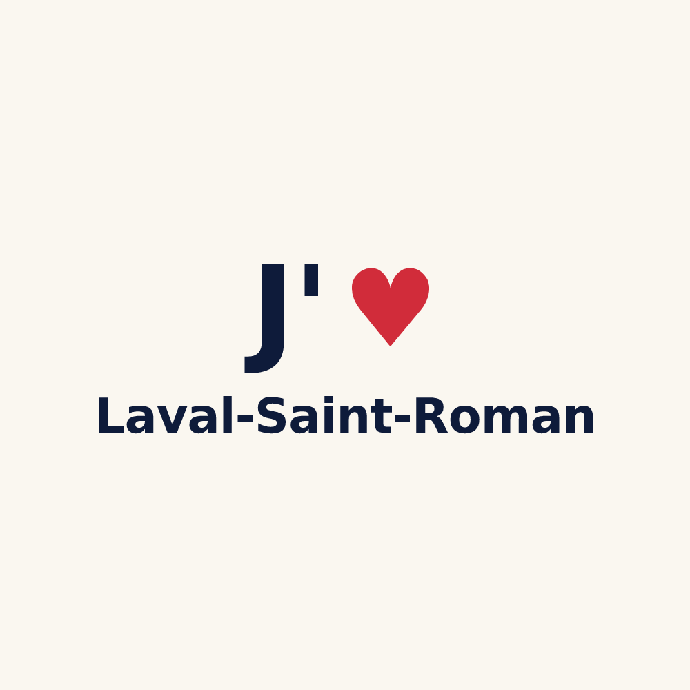 Tasse personnalisée Laval-Saint-Roman — design J'aime Laval-Saint-Roman