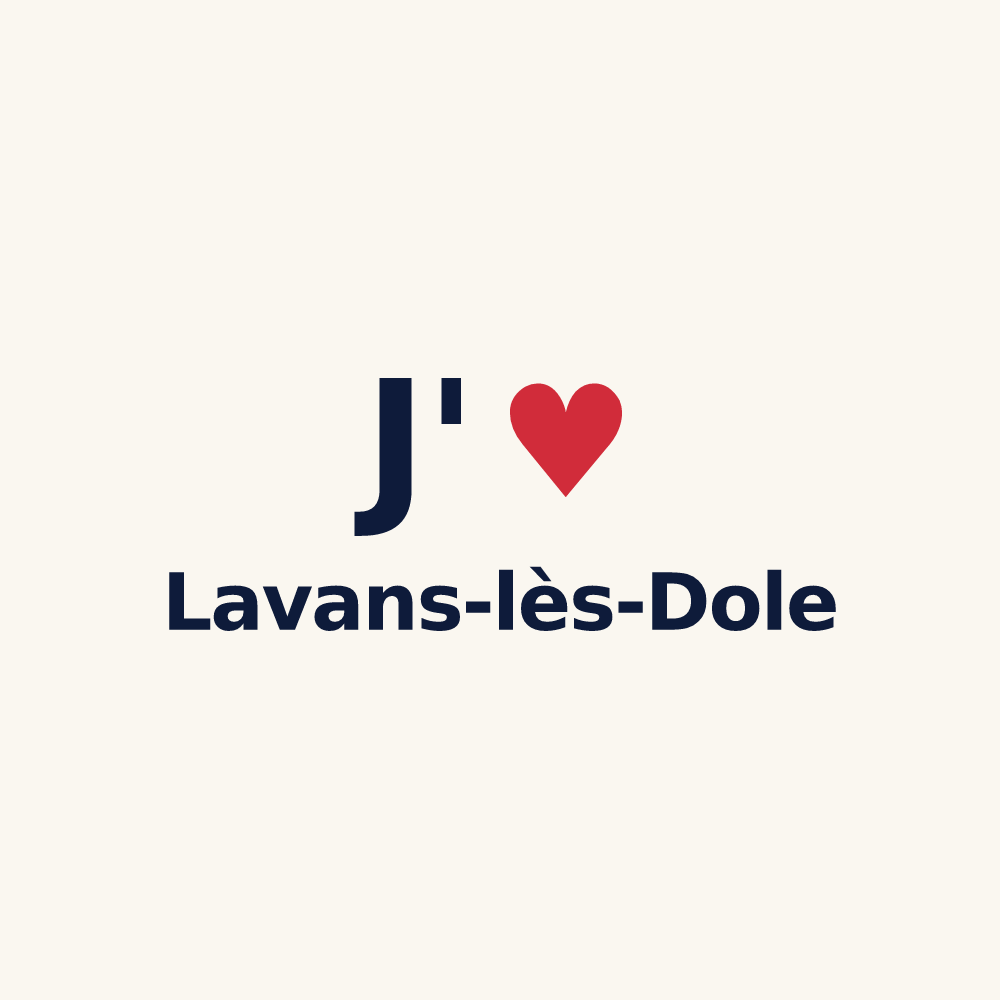 Tasse personnalisée Lavans-lès-Dole — design J'aime Lavans-lès-Dole