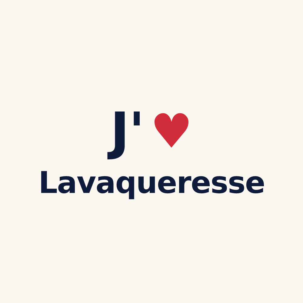 Tasse personnalisée Lavaqueresse — design J'aime Lavaqueresse