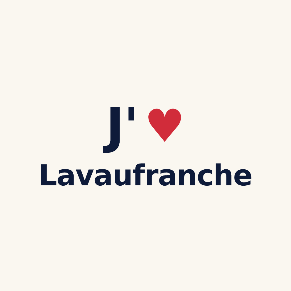 Tasse personnalisée Lavaufranche — design J'aime Lavaufranche