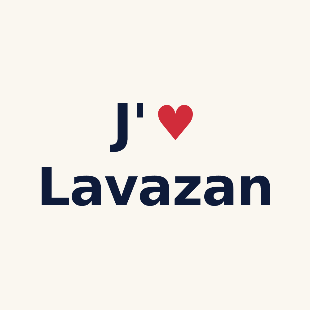 Tasse personnalisée Lavazan — design « J'aime Lavazan » imprimé sur la tasse