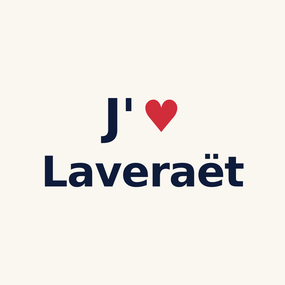 Tasse personnalisée Laveraët — design J'aime Laveraët