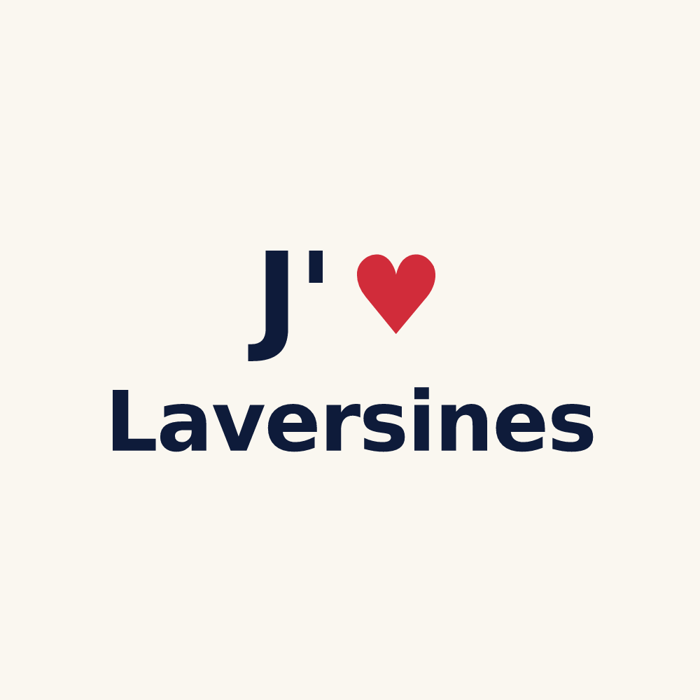 Tasse personnalisée Laversines — design J'aime Laversines