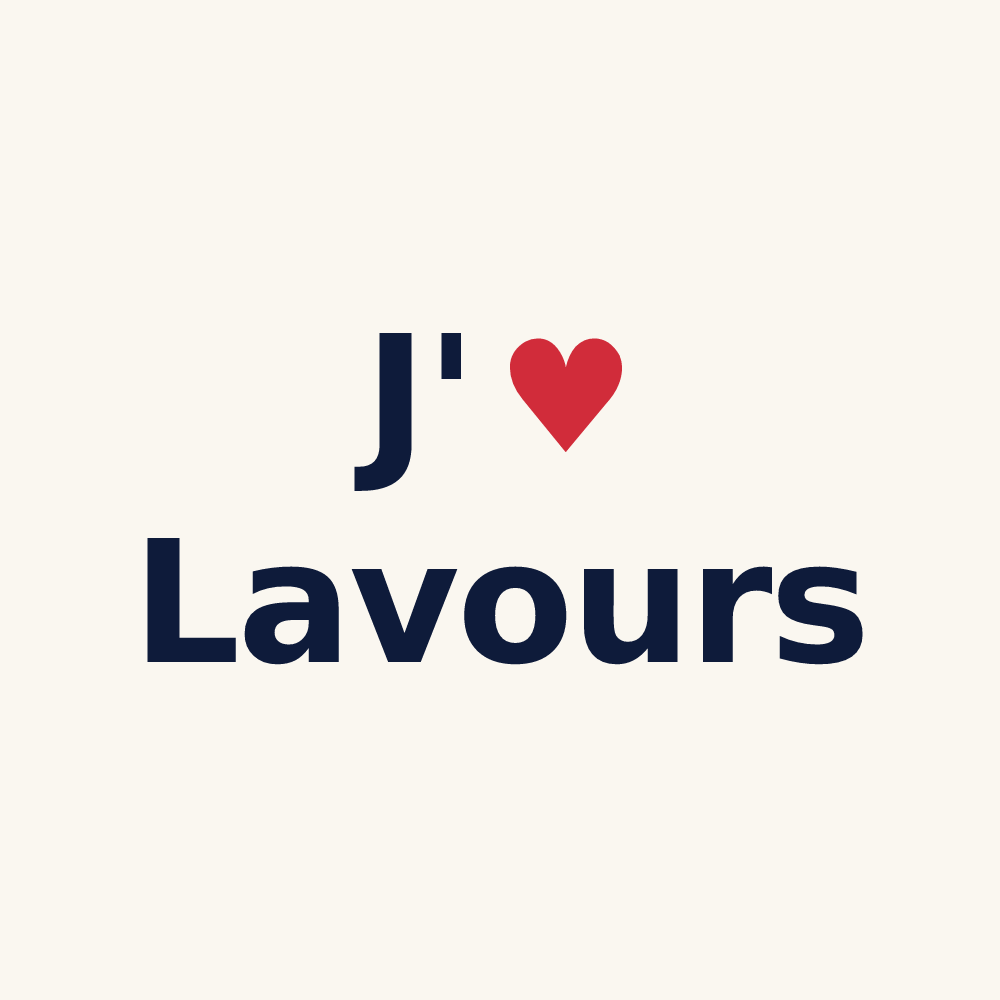 Tasse personnalisée Lavours — design J'aime Lavours
