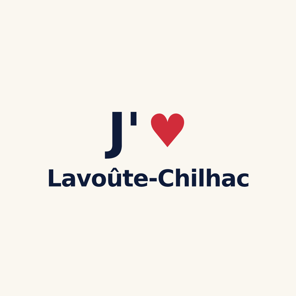 Tasse personnalisée Lavoûte-Chilhac — design J'aime Lavoûte-Chilhac