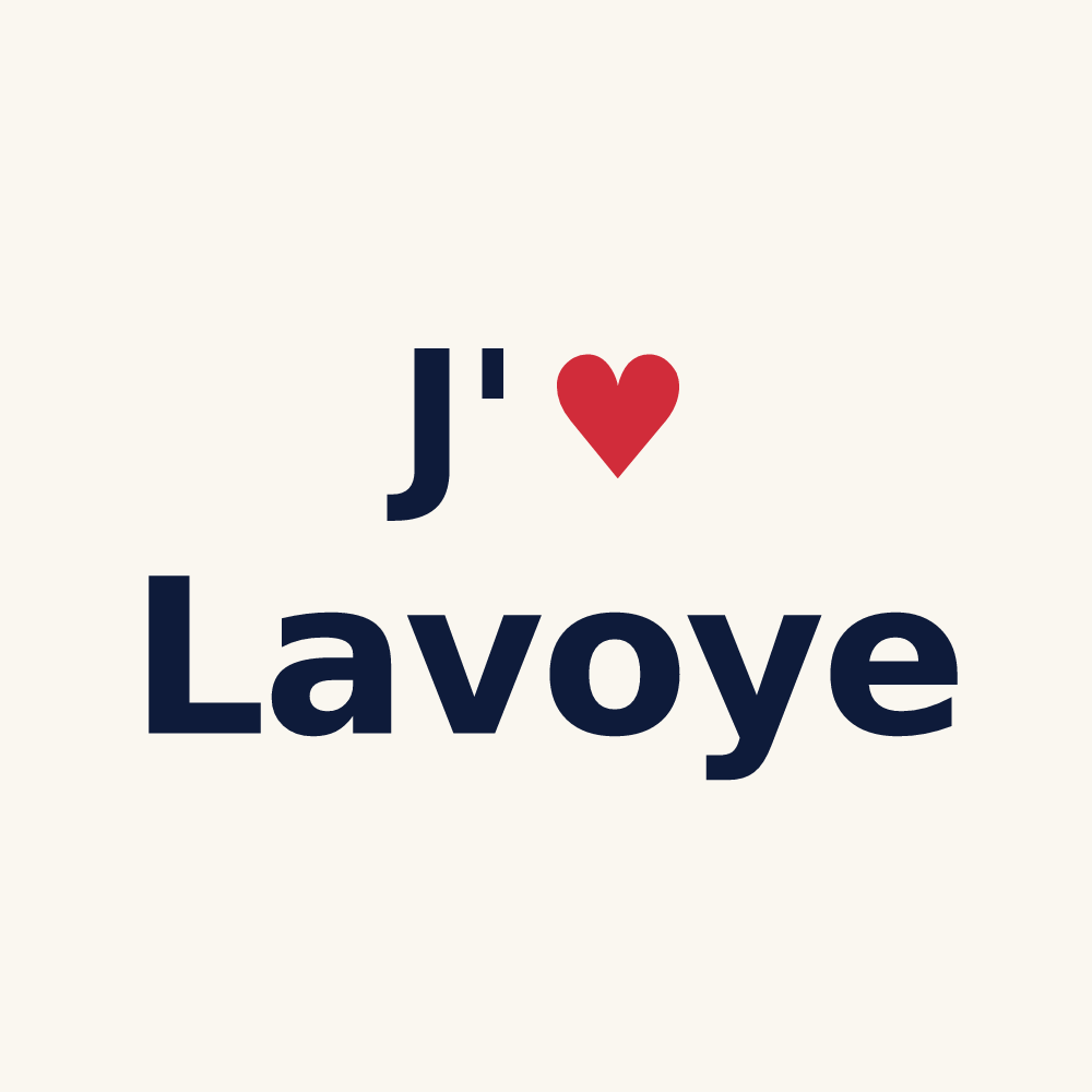 Tasse personnalisée Lavoye — design J'aime Lavoye