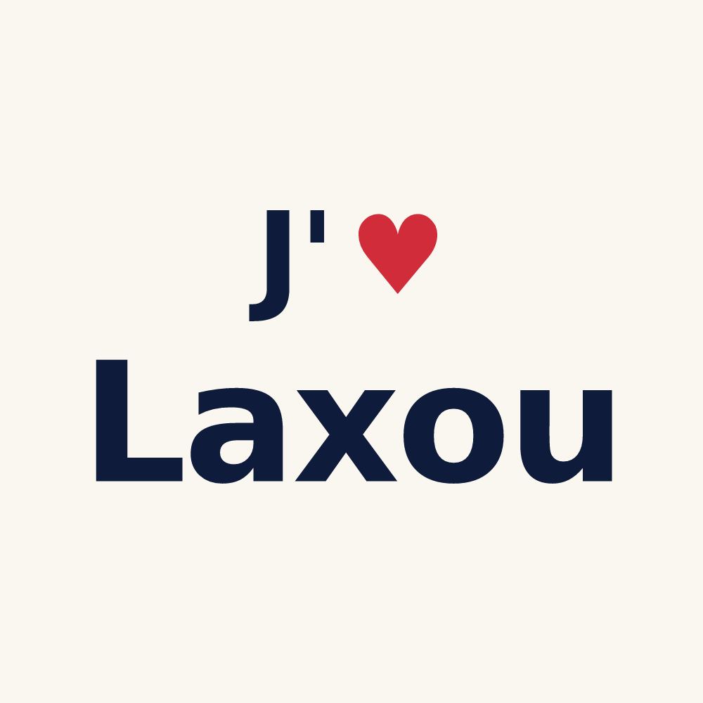Tasse personnalisée Laxou — design « J'aime Laxou » imprimé sur la tasse