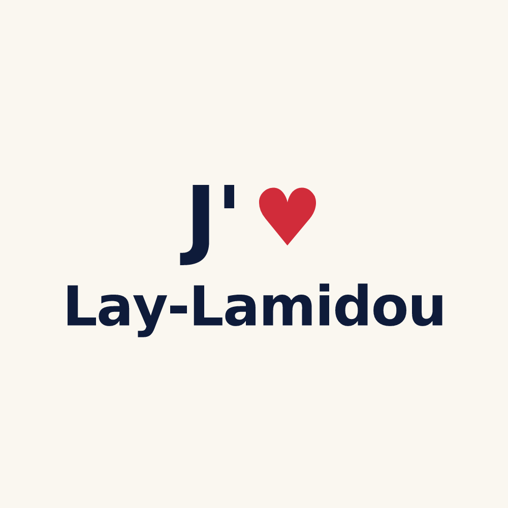 Tasse personnalisée Lay-Lamidou — design « J'aime Lay-Lamidou » imprimé sur la tasse