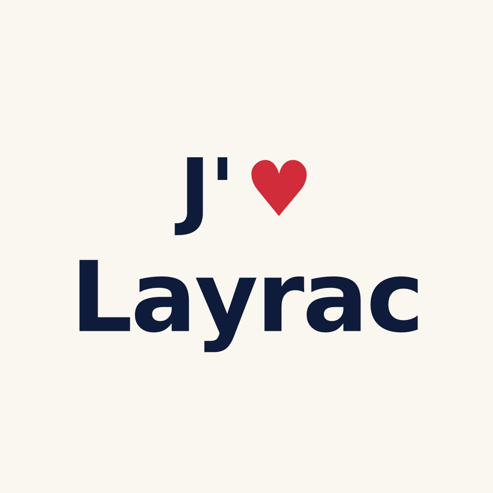 Tasse personnalisée Layrac — design J'aime Layrac