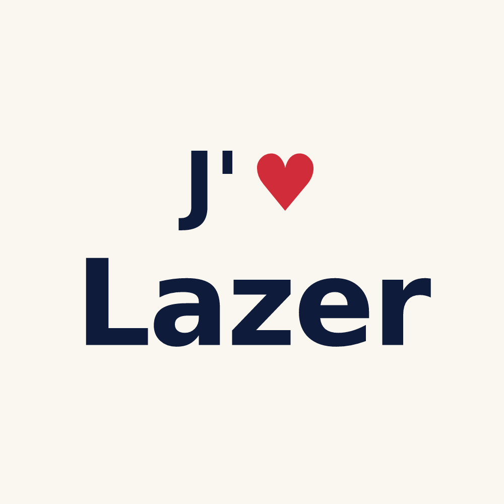 Tasse personnalisée Lazer — design J'aime Lazer