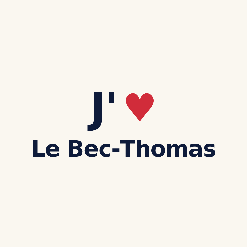 Tasse personnalisée Le Bec-Thomas — design J'aime Le Bec-Thomas