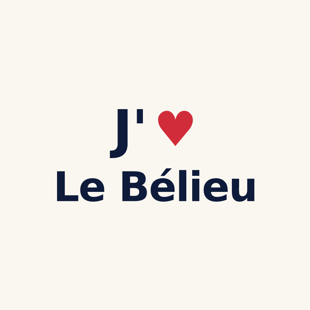 Tasse personnalisée Le Bélieu — design J'aime Le Bélieu