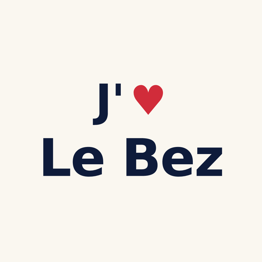 Tasse personnalisée Le Bez — design J'aime Le Bez