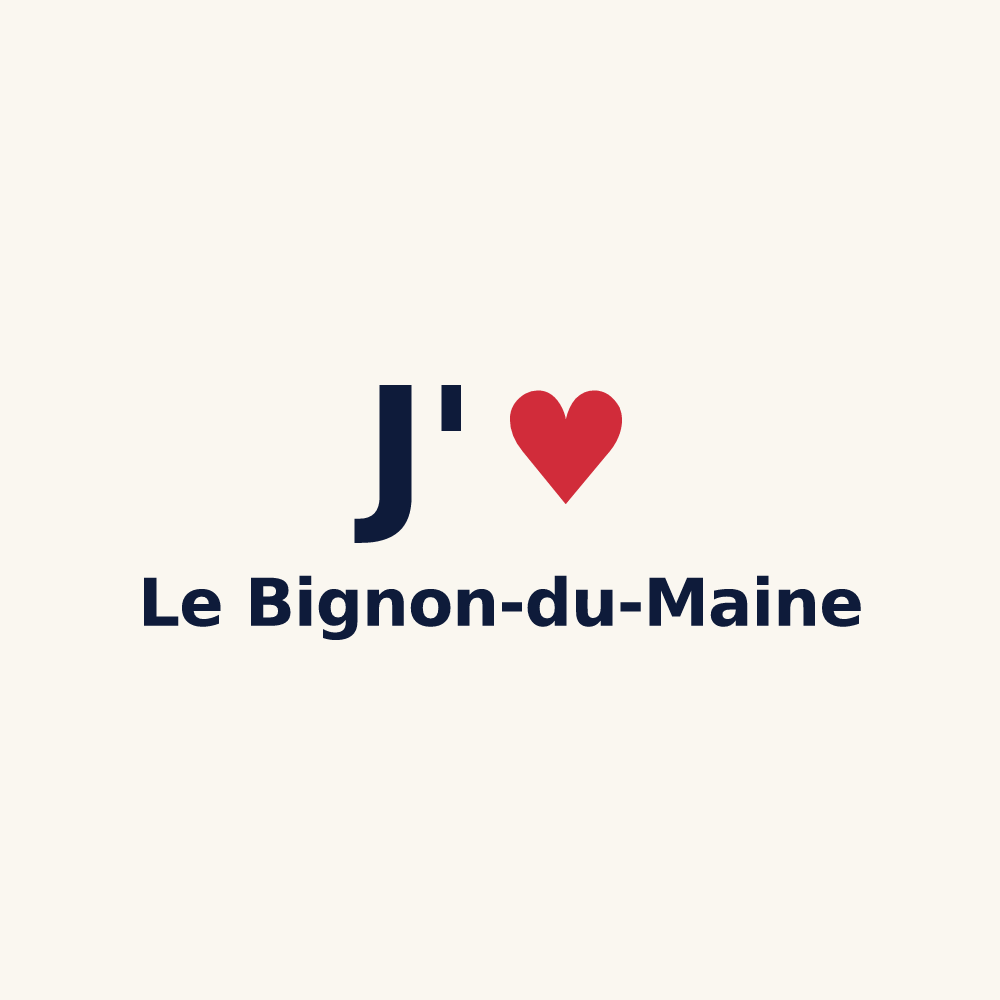 Tasse personnalisée Le Bignon-du-Maine — design J'aime Le Bignon-du-Maine