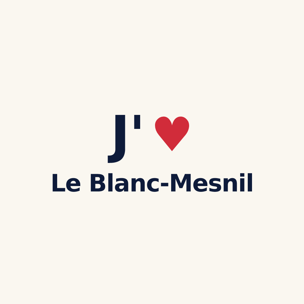 Tasse personnalisée Le Blanc-Mesnil — design J'aime Le Blanc-Mesnil