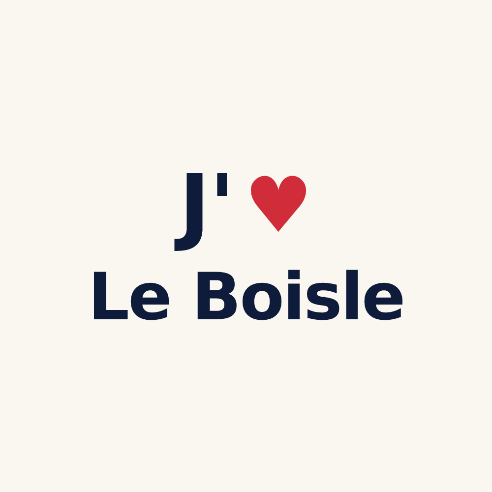 Tasse personnalisée Le Boisle — design J'aime Le Boisle