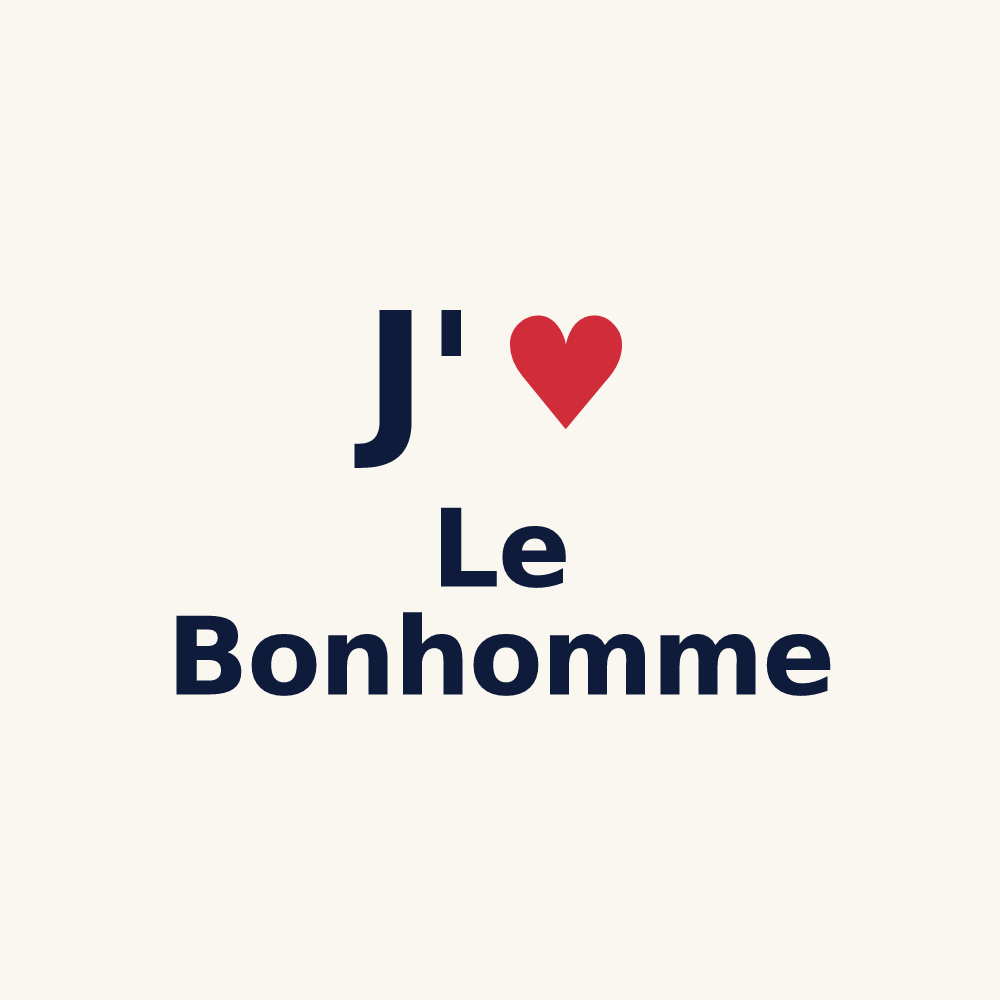 Tasse personnalisée Le Bonhomme — design J'aime Le Bonhomme