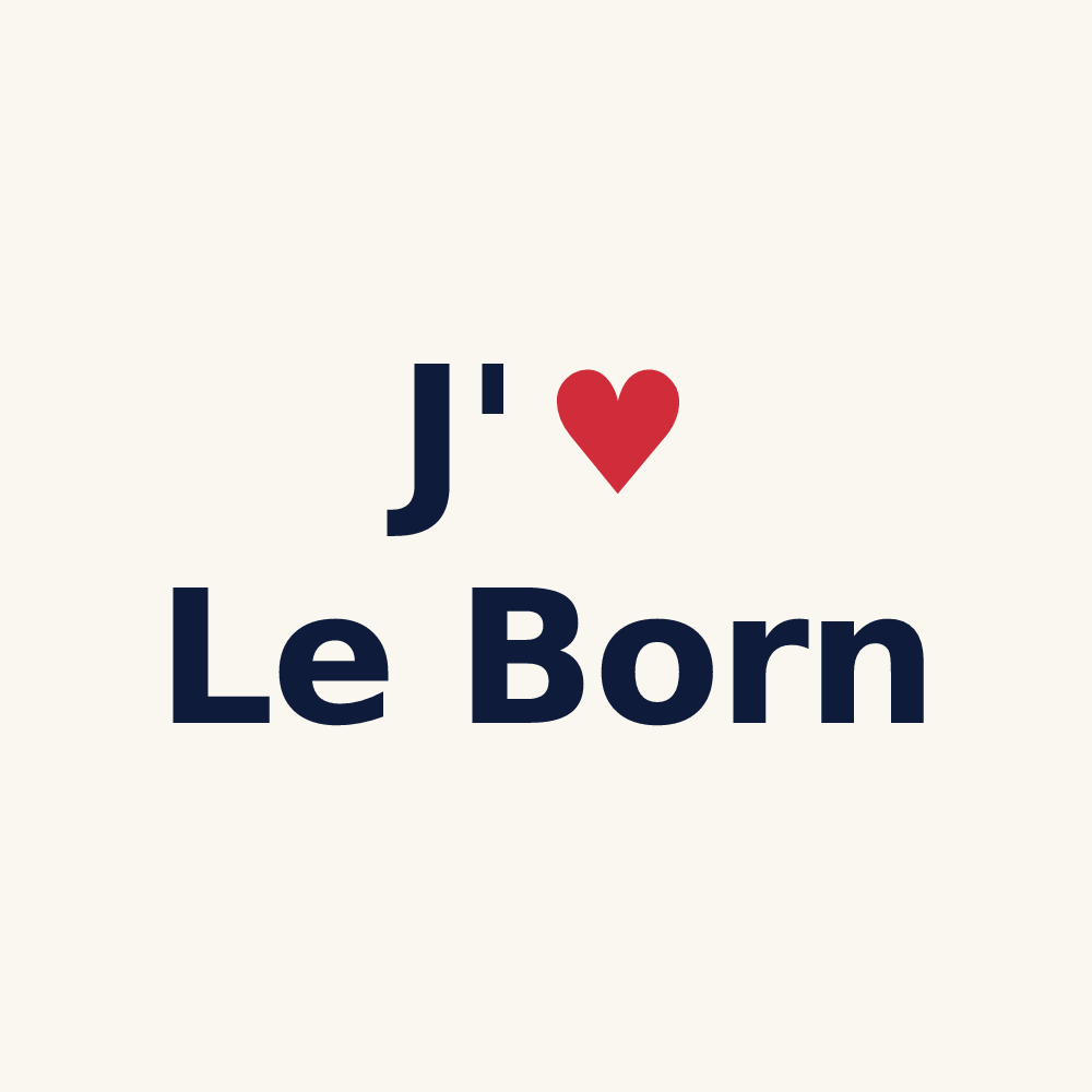 Tasse personnalisée Le Born — design J'aime Le Born