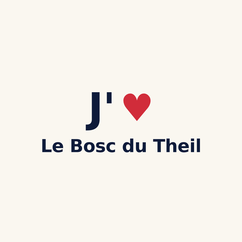 Tasse personnalisée Le Bosc du Theil — design J'aime Le Bosc du Theil