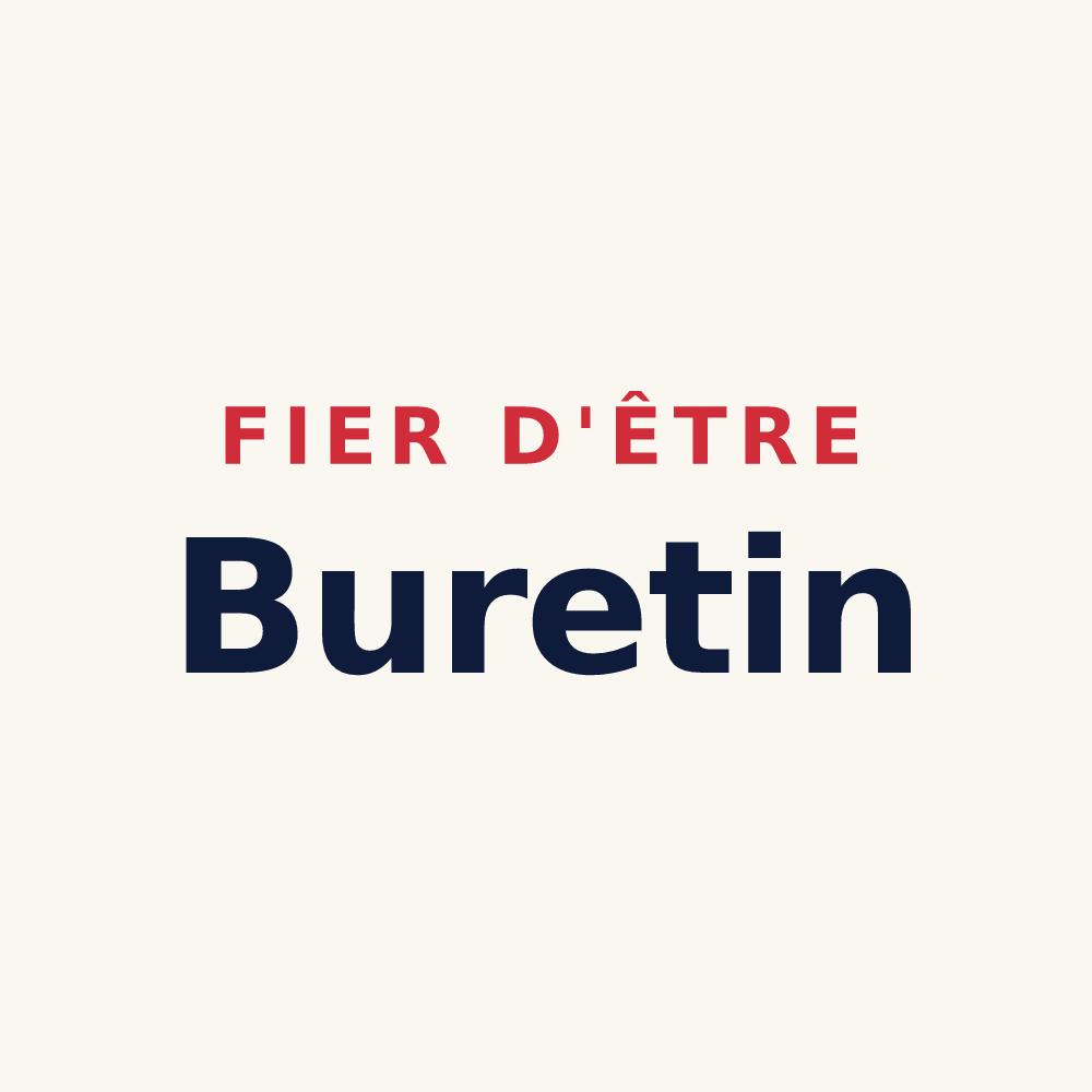 Tasse « Fier d'être Buretin » — design pour Le Buret