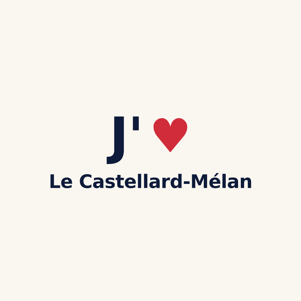 Tasse personnalisée Le Castellard-Mélan — design J'aime Le Castellard-Mélan