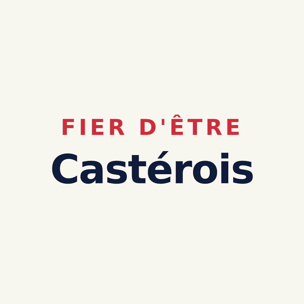 Tasse « Fier d'être Castérois » — design pour Le Castéra