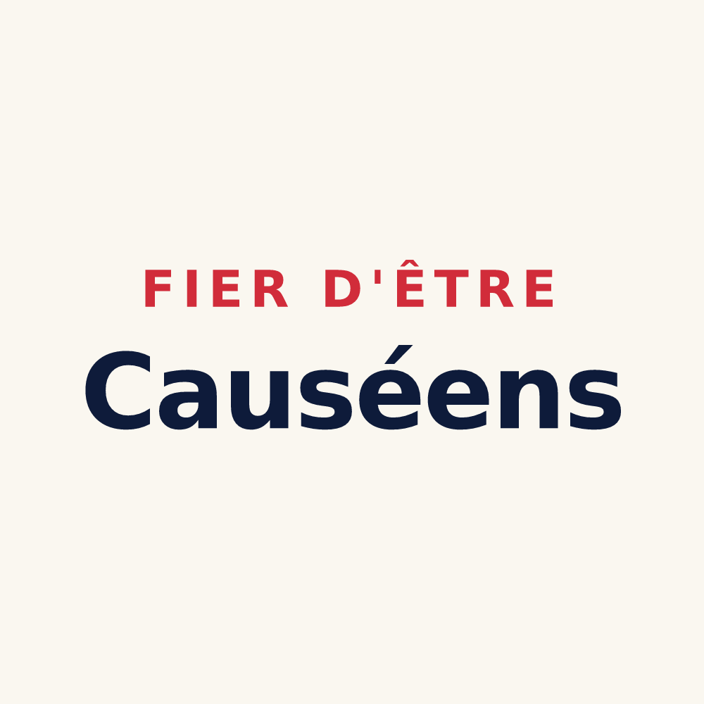 Tasse « Fier d'être Causéens » — design pour Le Causé