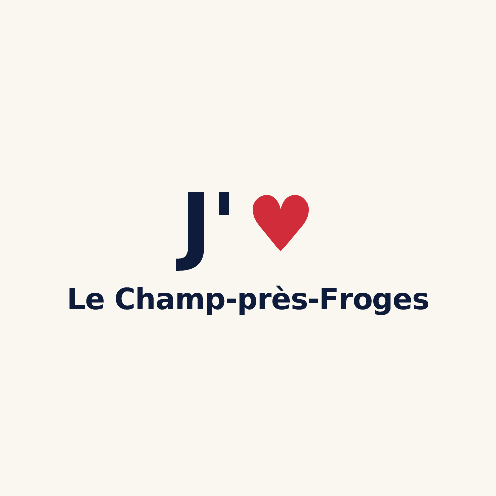 Tasse personnalisée Le Champ-près-Froges — design J'aime Le Champ-près-Froges