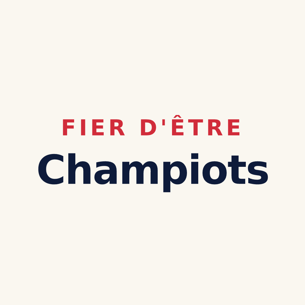 Tasse « Fier d'être Champiots » — design pour Le Champ-près-Froges