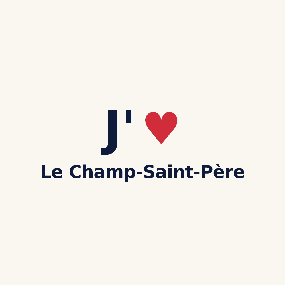 Tasse personnalisée Le Champ-Saint-Père — design J'aime Le Champ-Saint-Père