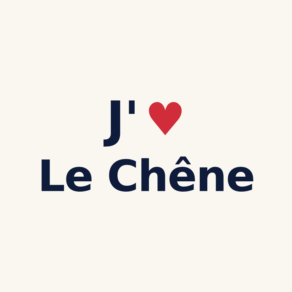 Tasse personnalisée Le Chêne — design J'aime Le Chêne