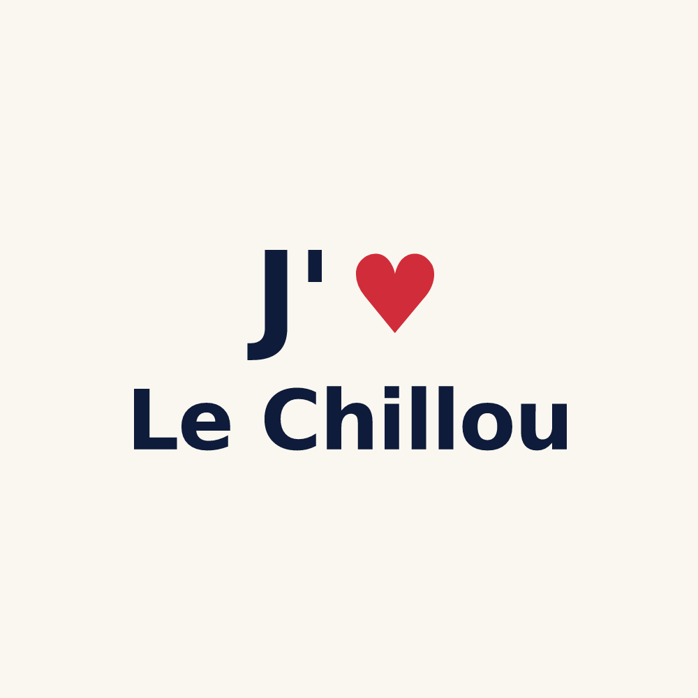 Tasse personnalisée Le Chillou — design J'aime Le Chillou