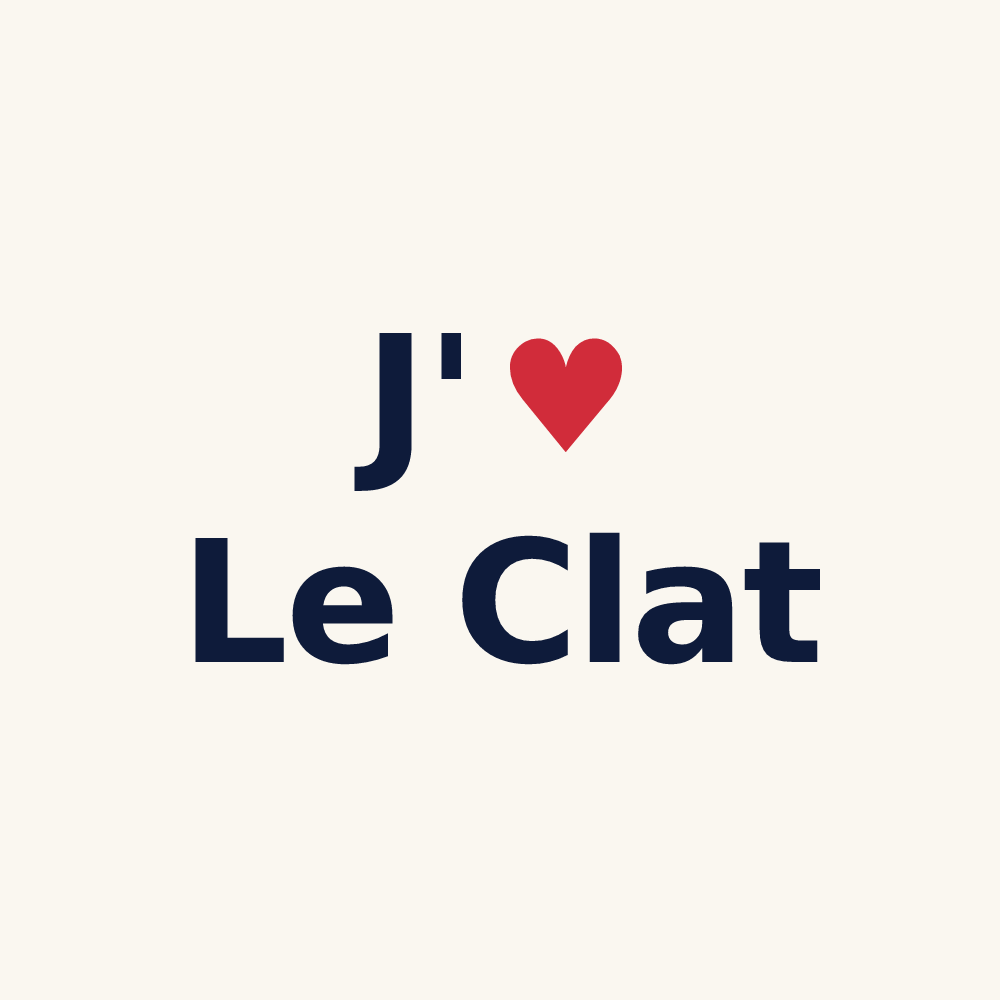 Tasse personnalisée Le Clat — design J'aime Le Clat