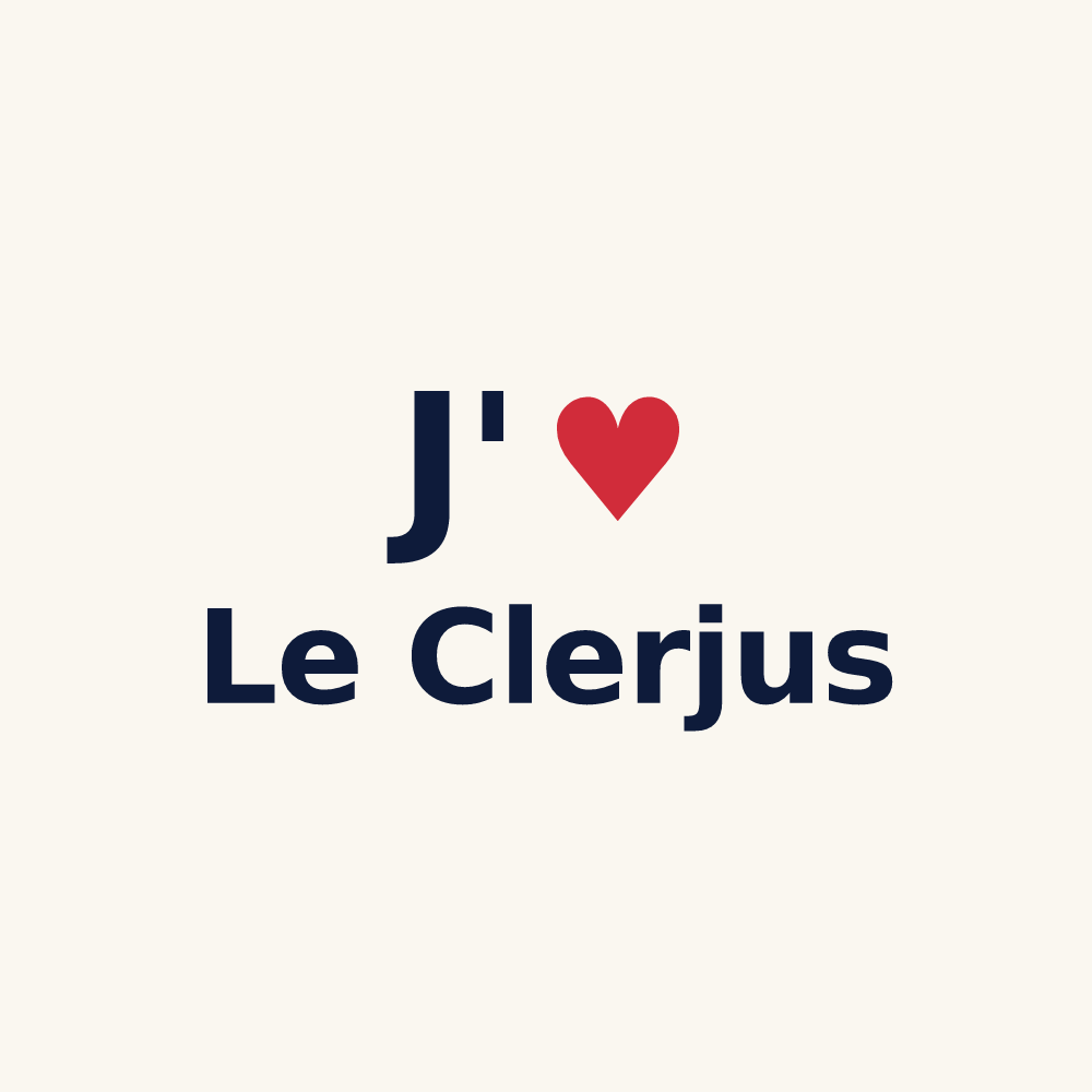 Tasse personnalisée Le Clerjus — design J'aime Le Clerjus