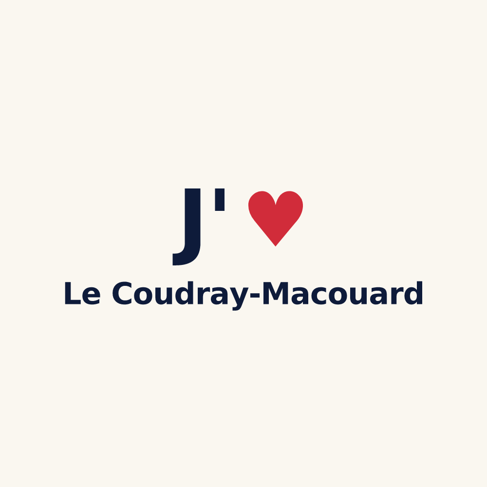 Tasse personnalisée Le Coudray-Macouard — design J'aime Le Coudray-Macouard
