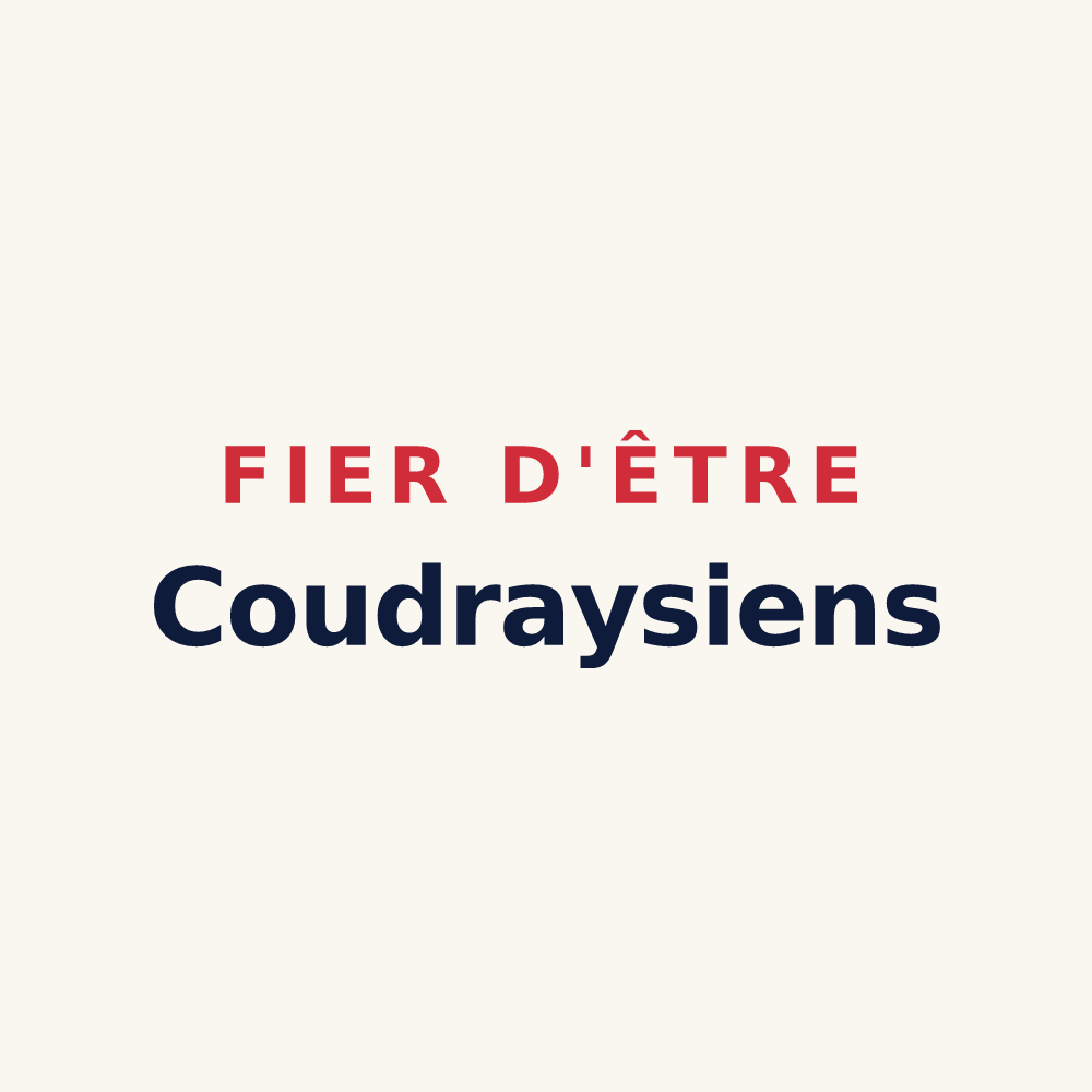 Tasse « Fier d'être Coudraysiens » — design pour Le Coudray-Montceaux