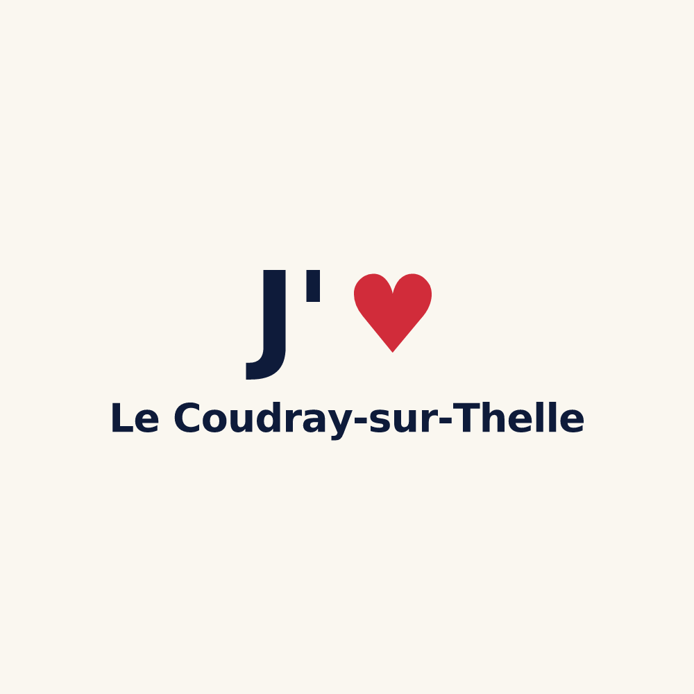 Tasse personnalisée Le Coudray-sur-Thelle — design J'aime Le Coudray-sur-Thelle