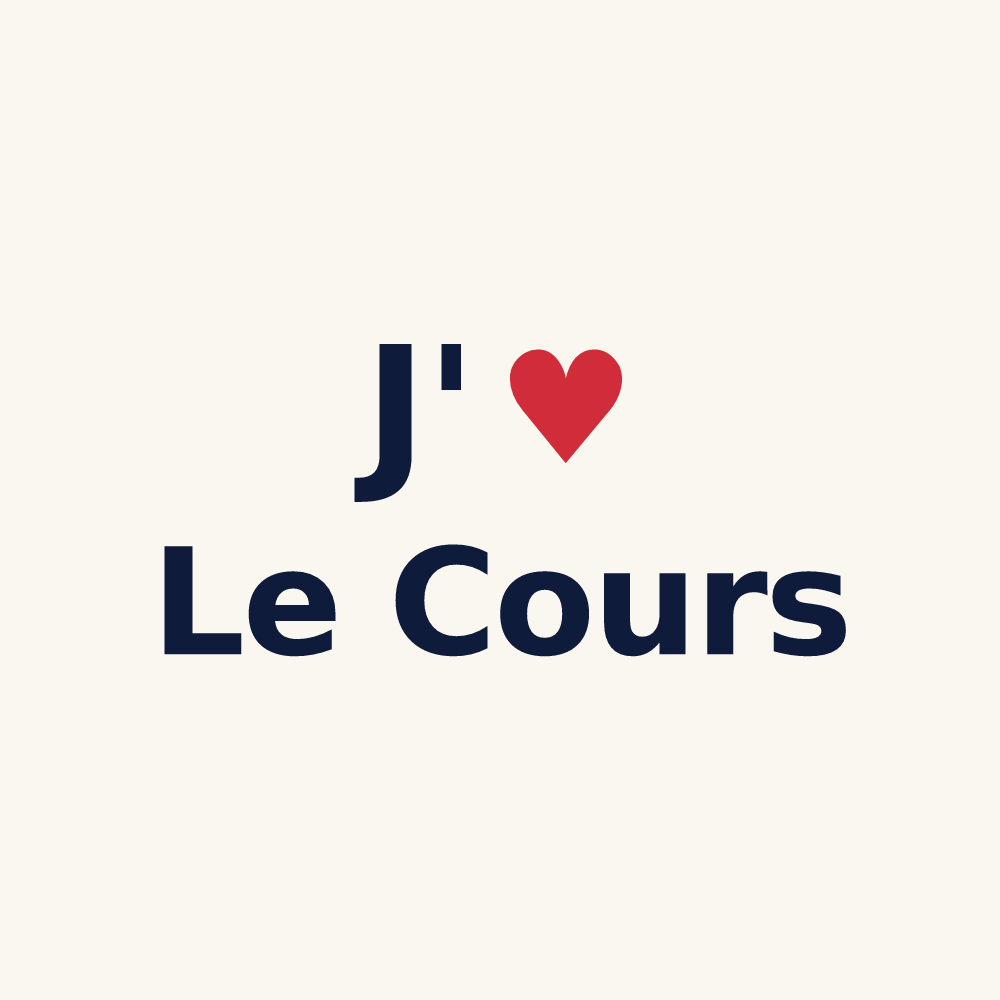 Tasse personnalisée Le Cours — design J'aime Le Cours