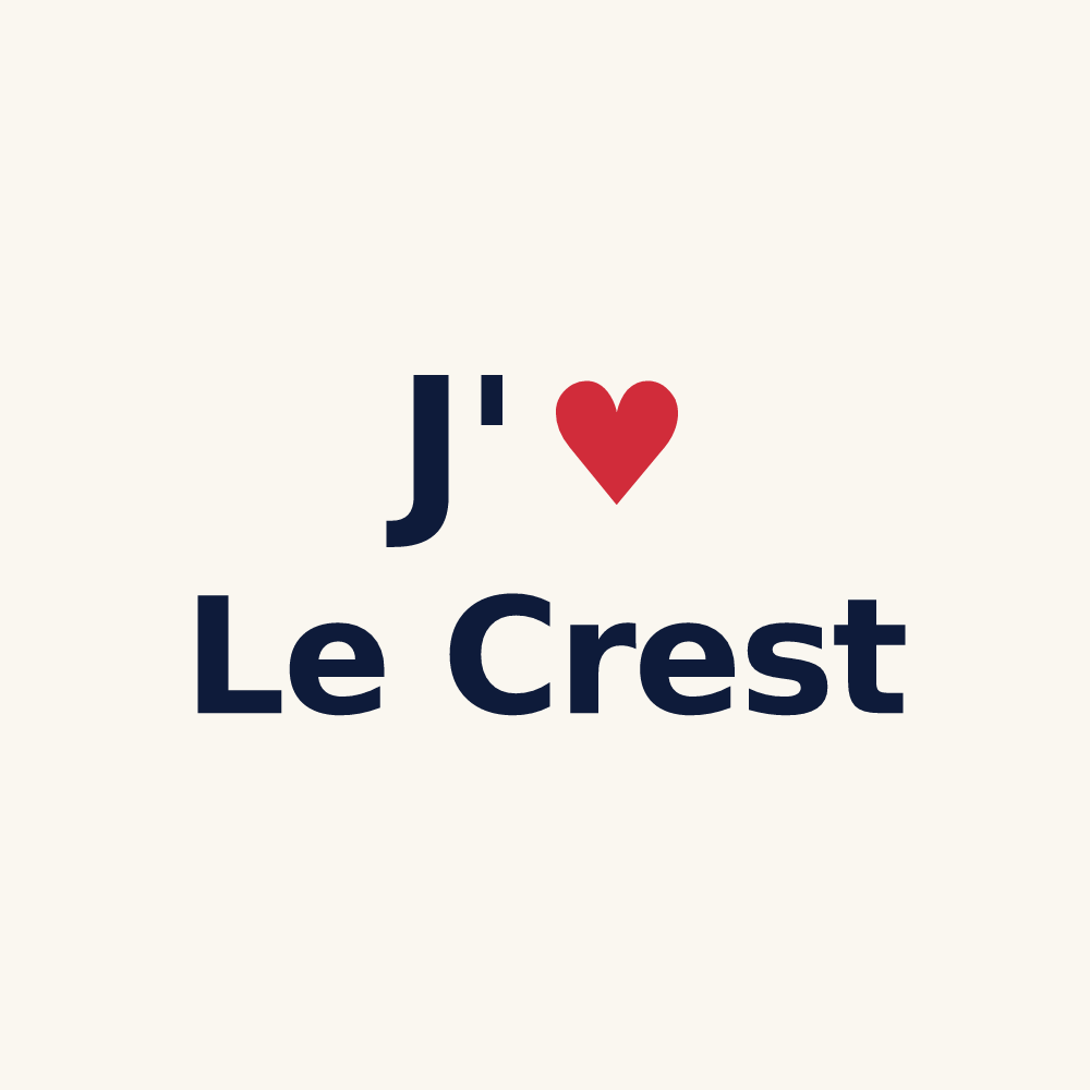 Tasse personnalisée Le Crest — design J'aime Le Crest
