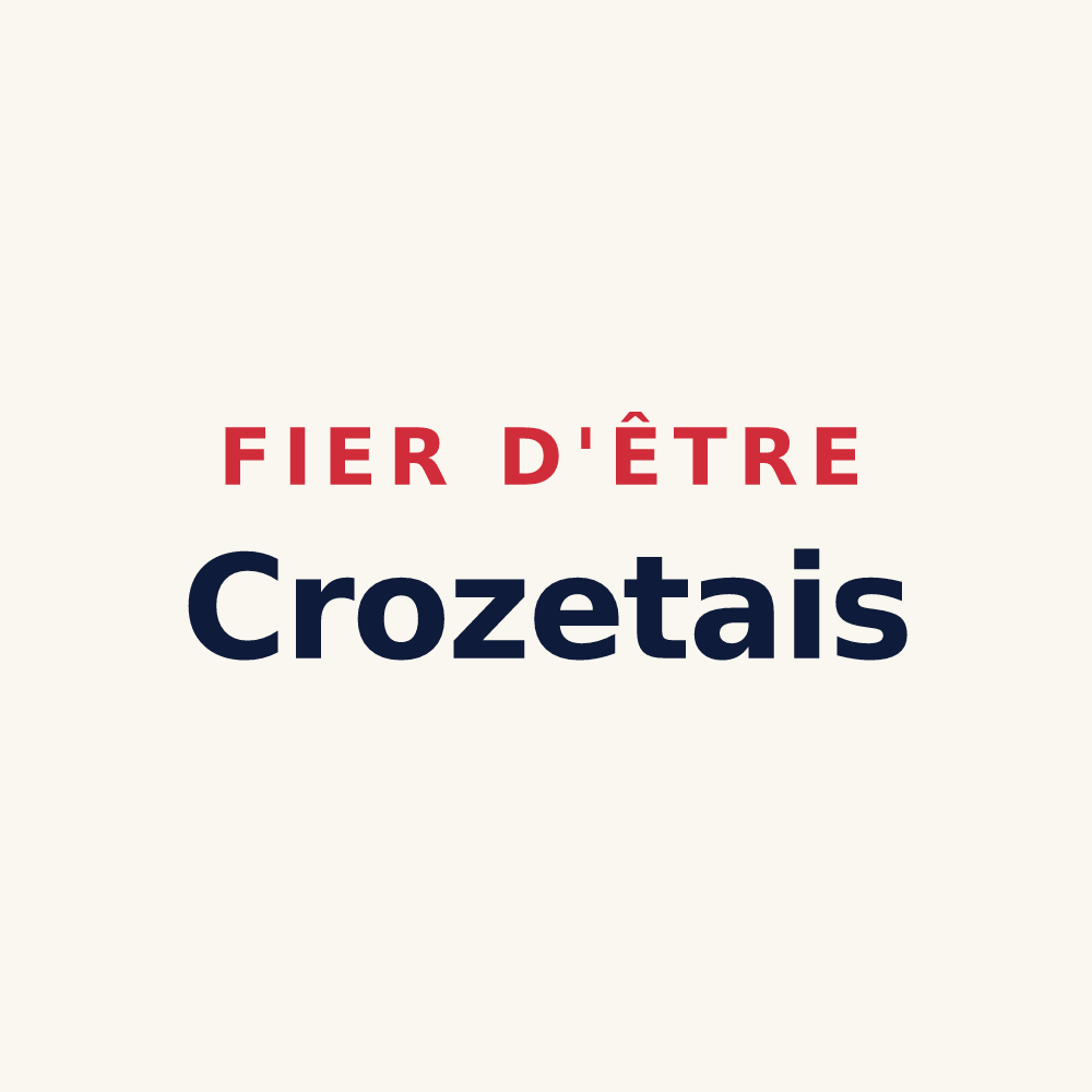 Tasse « Fier d'être Crozetais » — design pour Le Crozet