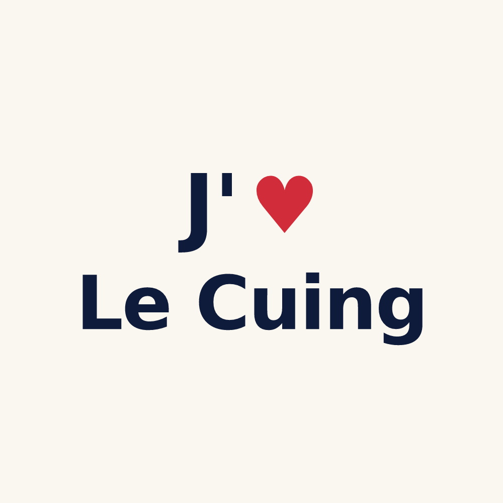 Tasse personnalisée Le Cuing — design J'aime Le Cuing