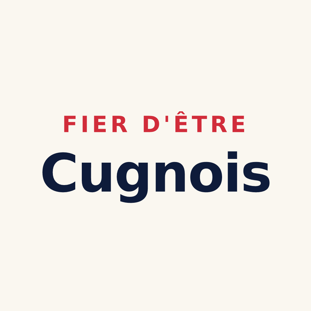 Tasse « Fier d'être Cugnois » — design pour Le Cuing
