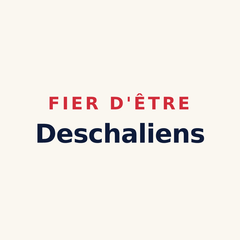 Tasse « Fier d'être Deschaliens » — design pour Le Deschaux