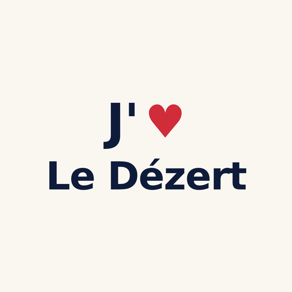 Tasse personnalisée Le Dézert — design J'aime Le Dézert