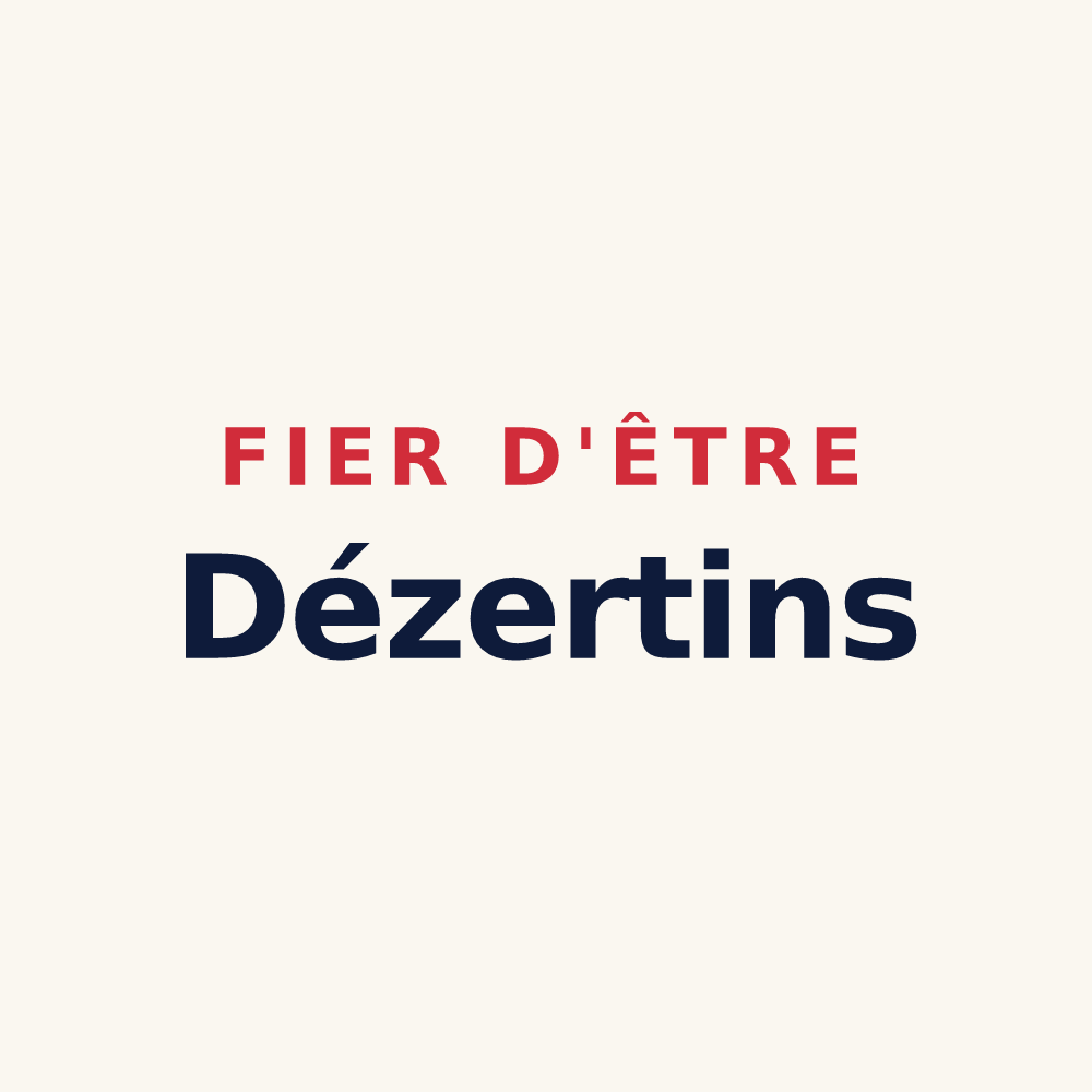 Tasse « Fier d'être Dézertins » — design pour Le Dézert