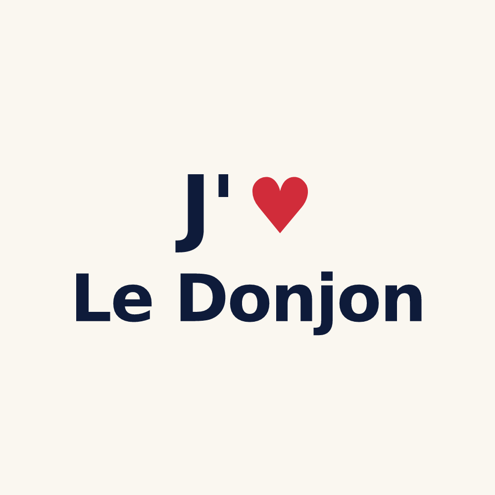 Tasse personnalisée Le Donjon — design J'aime Le Donjon