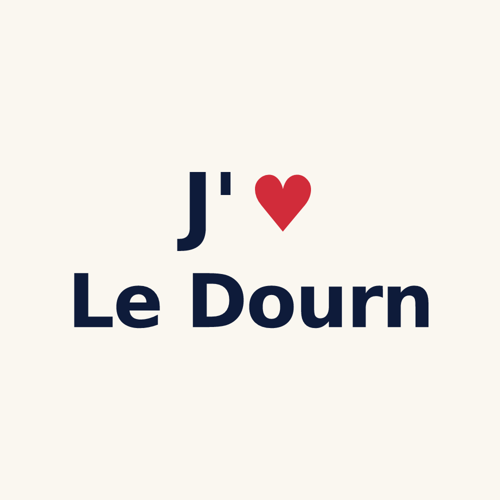 Tasse personnalisée Le Dourn — design J'aime Le Dourn