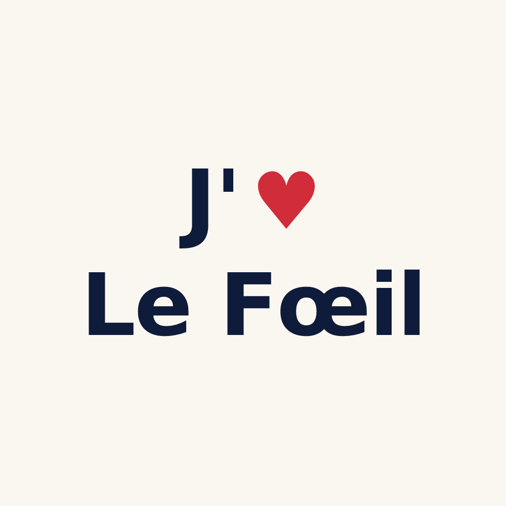 Tasse personnalisée Le Fœil — design J'aime Le Fœil